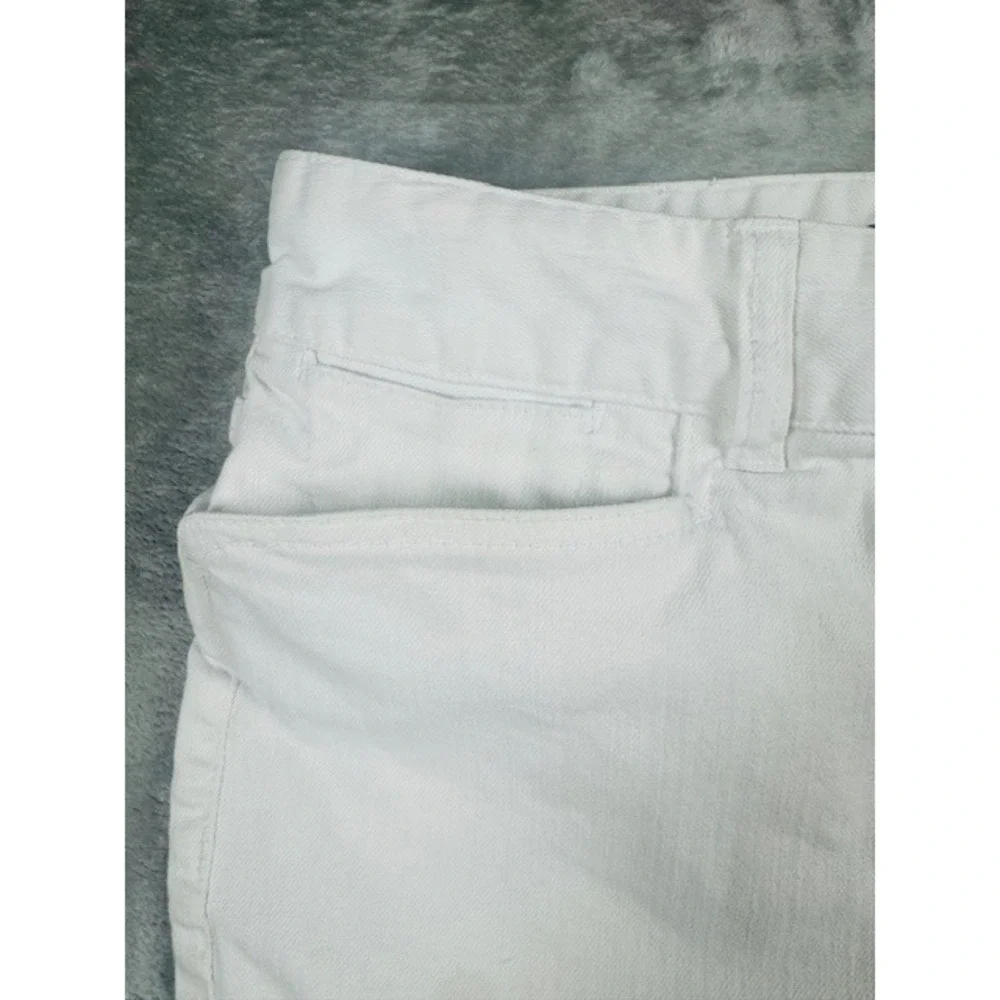Lauren Ralph Lauren Jeans Womens 14P White Denim Cropped Straight Mid Rise Pants